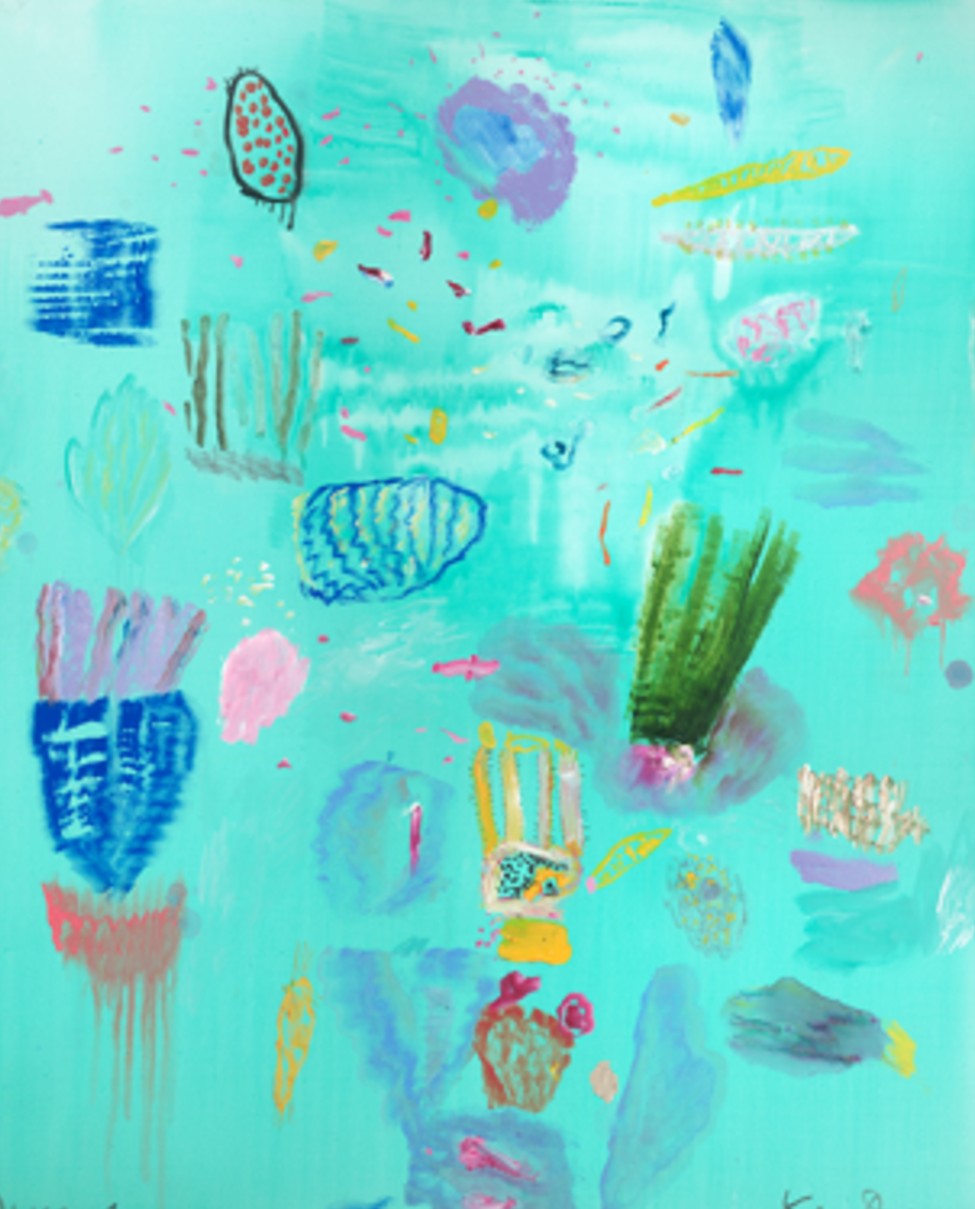ケン・ドーンの絵画作品　タイトルは、dive-4